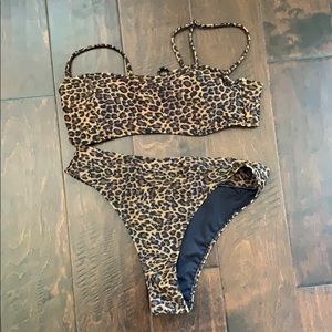 Kendall + Kylie high waisted leopard print bikini